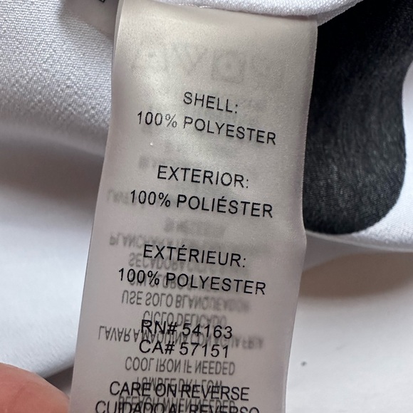 Karl Lagerfeld White Shirt Women’s Dots Sz XL Flowing - Picture 6 of 9